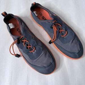 Speedo Water Shoes Mens Size 7/8 Gray Orange Quick Dry Aqua Swim Beach Surf Pool